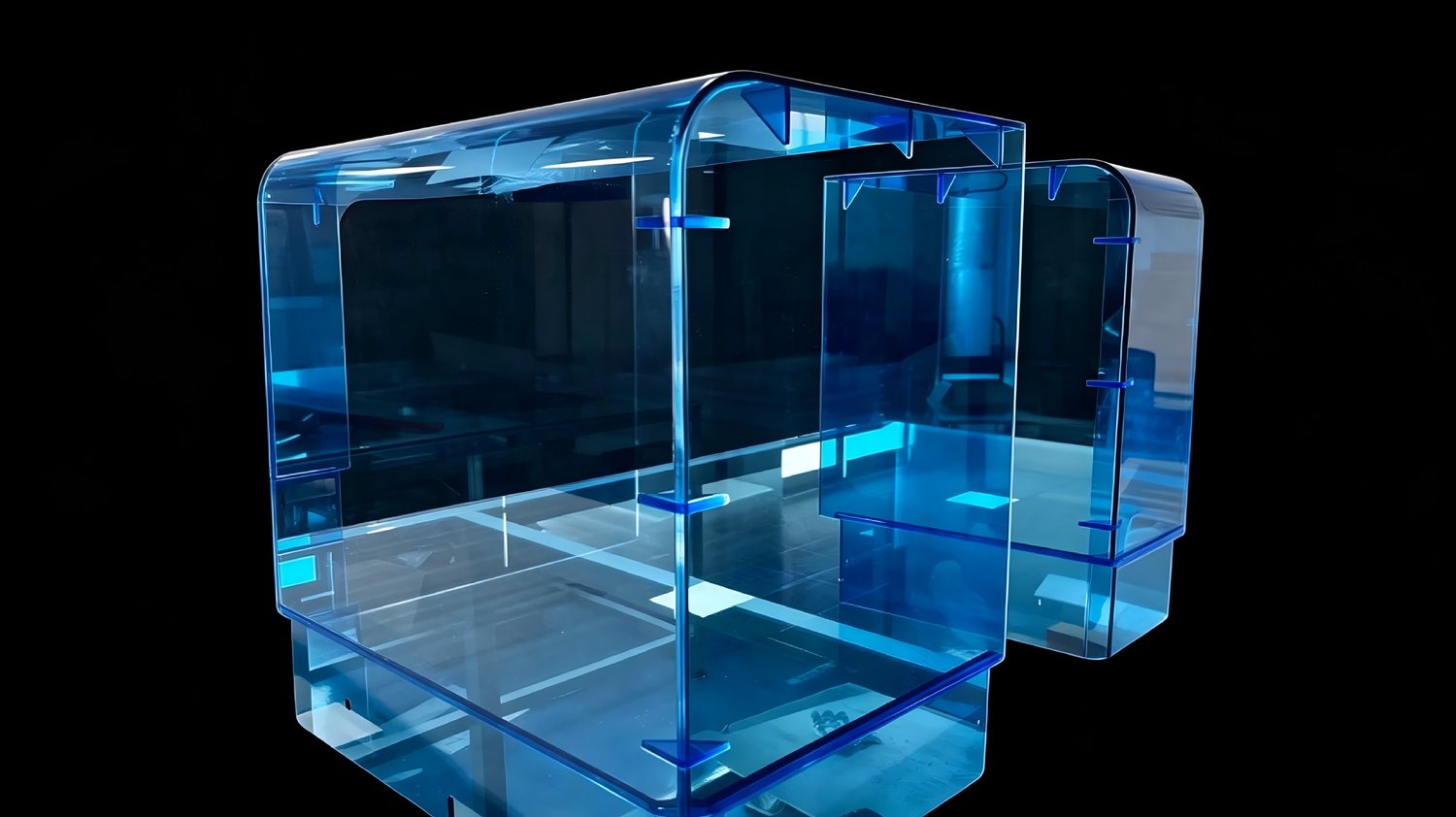 Solvent-bonded acrylic fluidic manifold with internal channels