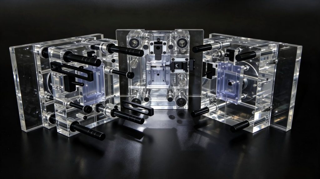 Diamond-polished clear acrylic assemblies