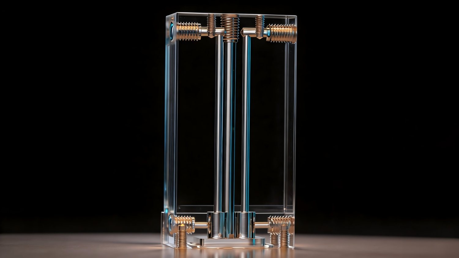 Solvent-bonded clear acrylic assembly with seamless joints